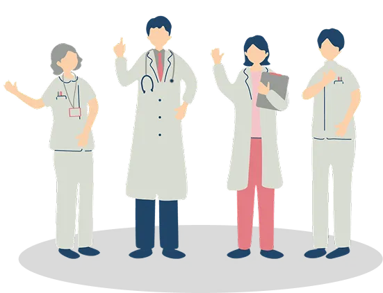 医療者たちのイラスト